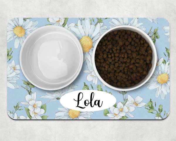 Personalised Dog Bowl Mat - Nature