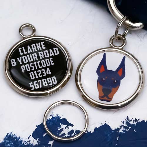 Dog Breed Pet Tag - Dobermann