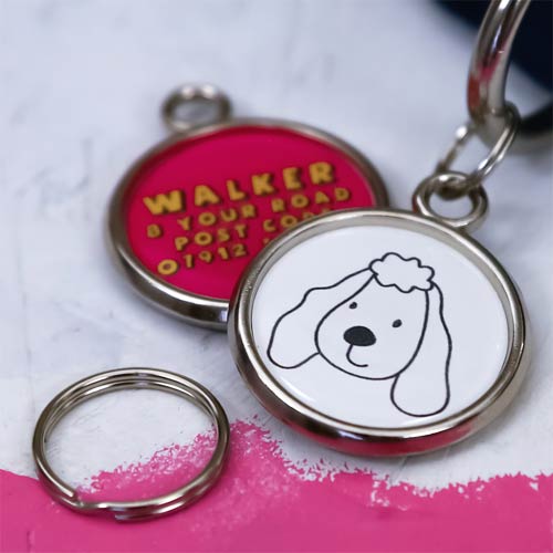 Dog Breed Pet Tag - Dog Face