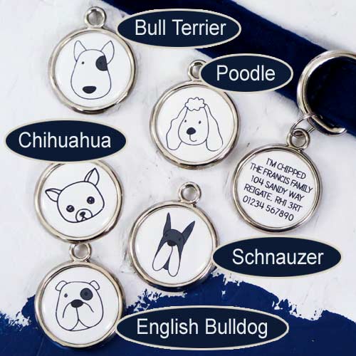 Dog Breed Pet Tag - Dog Face