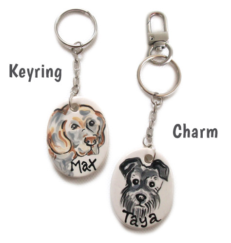 Personalised Dog Keyring Charm
