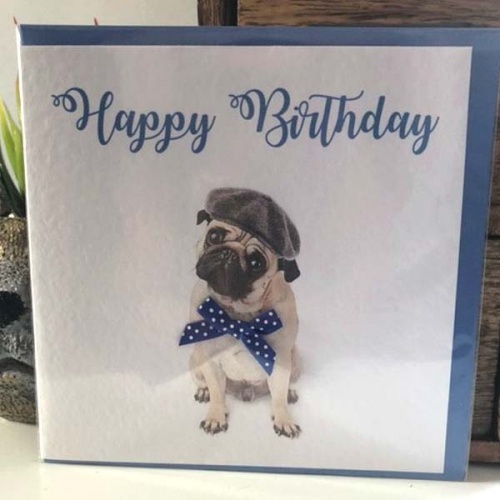 Happy Birthday Dog Cards - Flap Cap & Bow