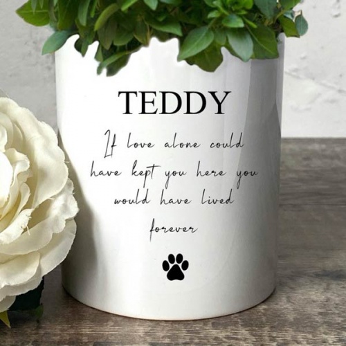 Dog Memorial Plant Pot & Photo Block