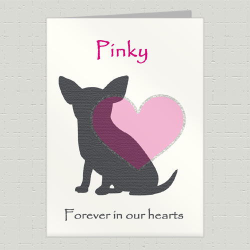 Personalised Dog Memorial Sympathy Card