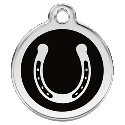 Large Dog ID Tag - Horseshoe