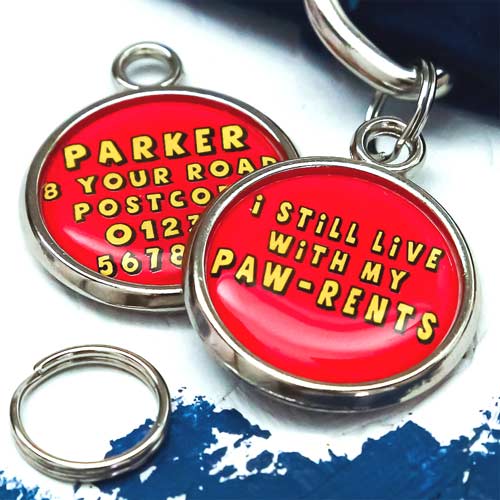 Pet Tag - I Still Live With My Paw-rents