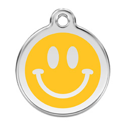 Medium Dog ID Tag - Smiley Face