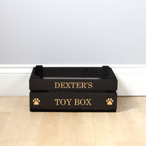 Personalised Wooden Dog Toy Box Toy Storage Box D for Dog