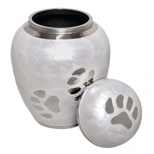 Dome Top Paw Print Pet Urns