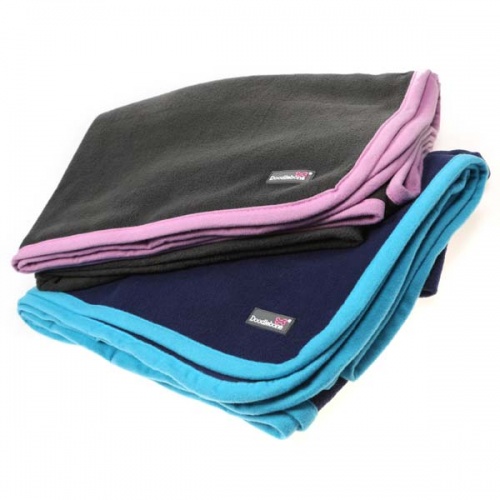 Doodlebone Fleece Dog Blankets Grey, Pink, Blue D for Dog