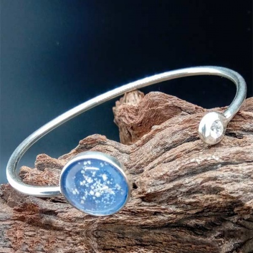 Eternity Ashes Cubic Zirconia Solitaire Bangle