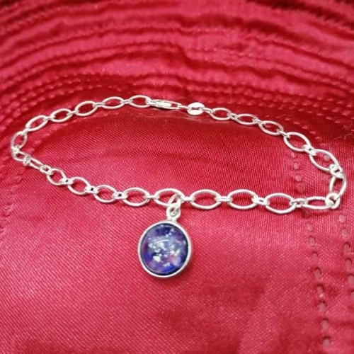 Memory Ashes Charm Silver Bracelet