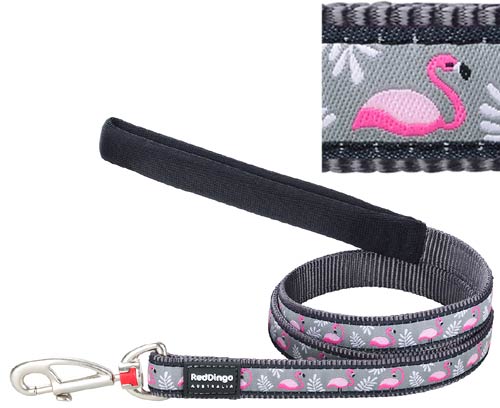 Red Dingo Dog Lead Flamingo