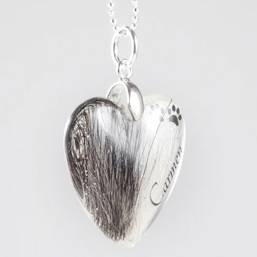 Pet Fur or Ashes Memorial Necklace