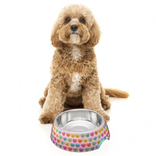 FuzzYard Dog Bowl - Candy Hearts