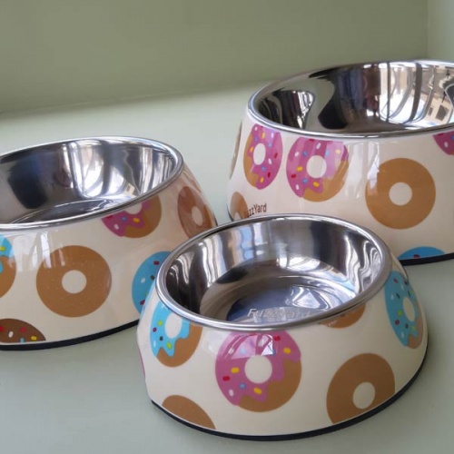 FuzzYard Dog Bowl - Go Nuts for Donuts