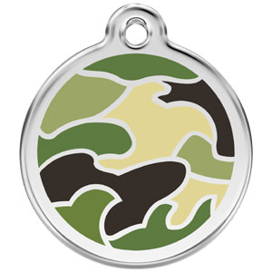 Large Dog ID Tag - Camouflage