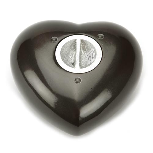 Pet Urn Hertford Black Pewter Heart