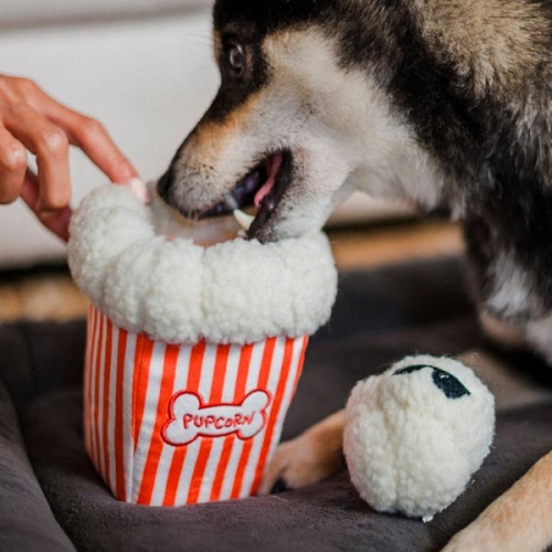 Hollywoof Poppin Pupcorn Dog Toy