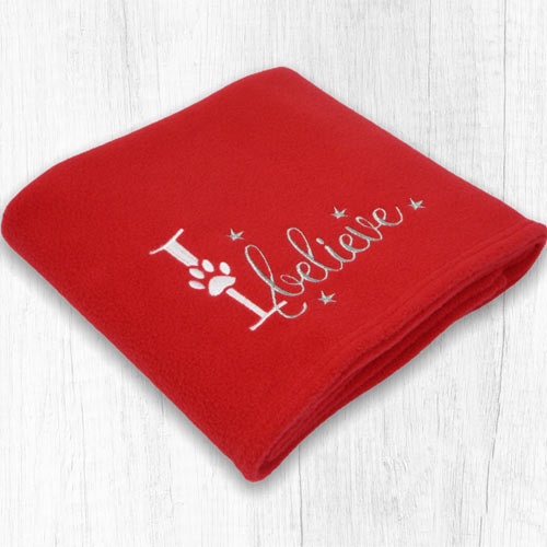 'I believe' Christmas Dog Blanket