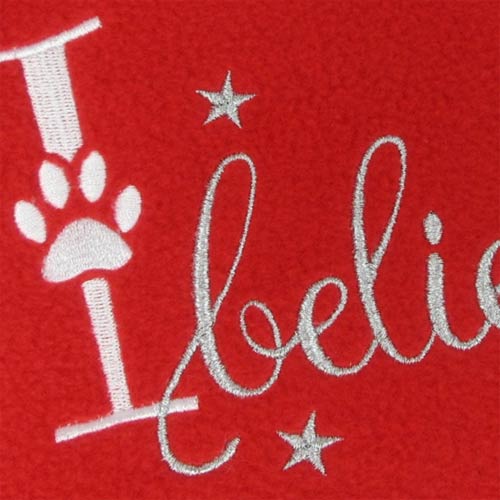 'I believe' Christmas Dog Blanket