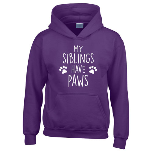 Kids Hoodie - Siblings Have Paws