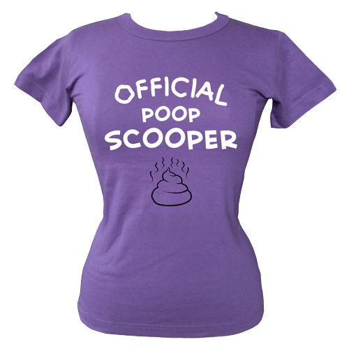 Women's Slogan T-Shirt - Official Poop Scooper