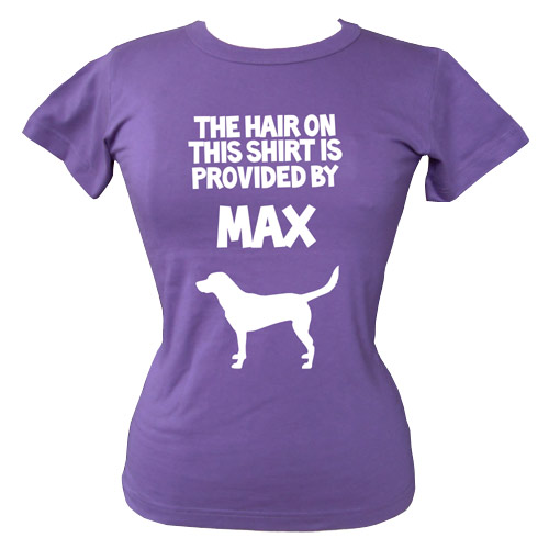 Women's Personalised T-Shirt - Dog Hair Provided By