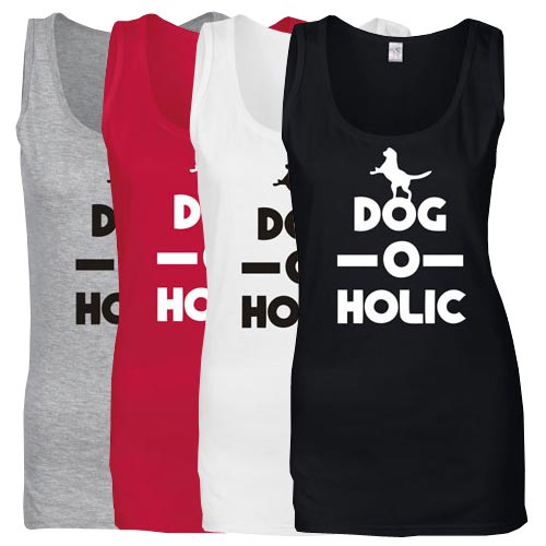 Women's Slogan Tank Top - Dog-O-Holic