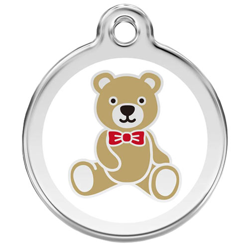 Large Dog ID Tag - Teddy Bear