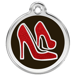 Glitter Red Shoes Dog ID Tag - Large
