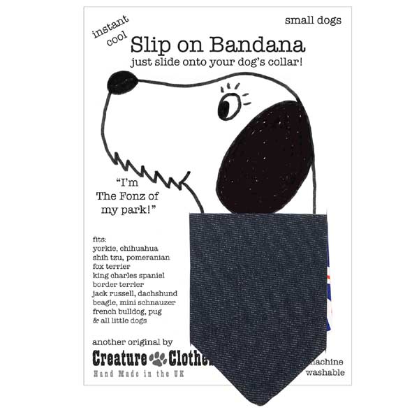 denim dog bandana