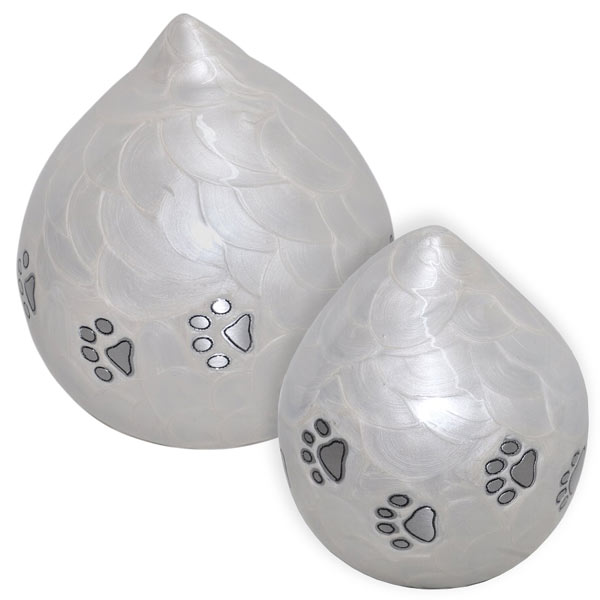 Enamel Teardrop Dog Urns Medium & Large Sizes