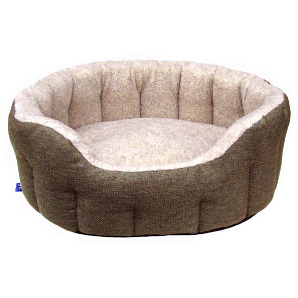 P&L Oval Softee Fleece Lined Dog Bed UK Made