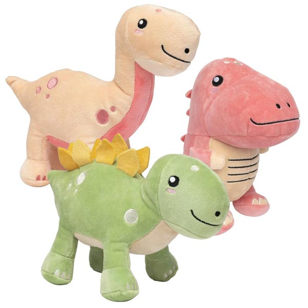 FuzzYard Dinosaur Dog Toys | Stegosaurus & T-Rex | D for Dog