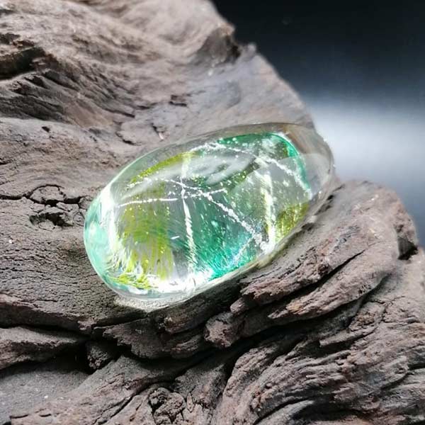 Ashes to online glass keyring