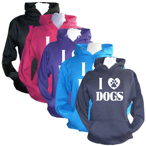 Unisex Hoodie I Love Dogs Men's Women's Slogan Hoodie D for Dog