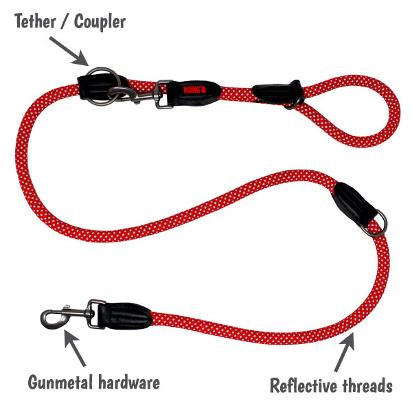 KONG Multi Use Adjustable Rope Dog Leash UK