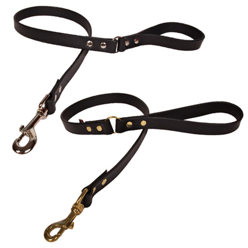 Black Leather Dog Collar | UK