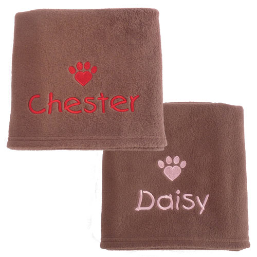 embroidered dog blankets
