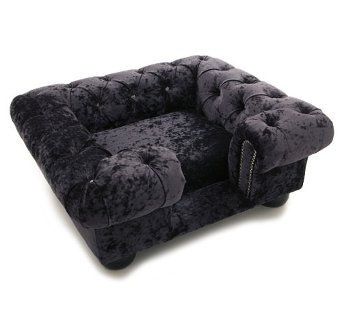 Black crushed best sale velvet dog bed