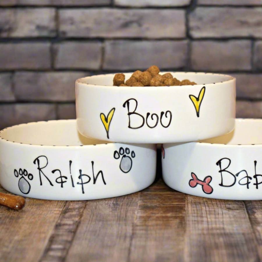 Ceramic Dog Treat Jars With Your Dog's Name
