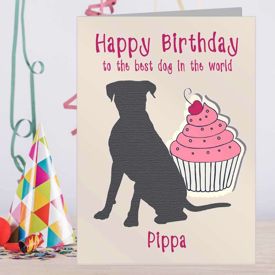Handmade Personalised Labrador Retriever Birthday Card