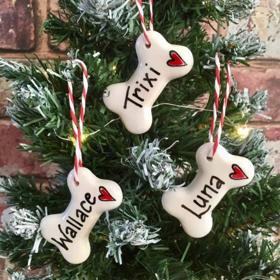 Personalised Ceramic Christmas Tree Bone UK