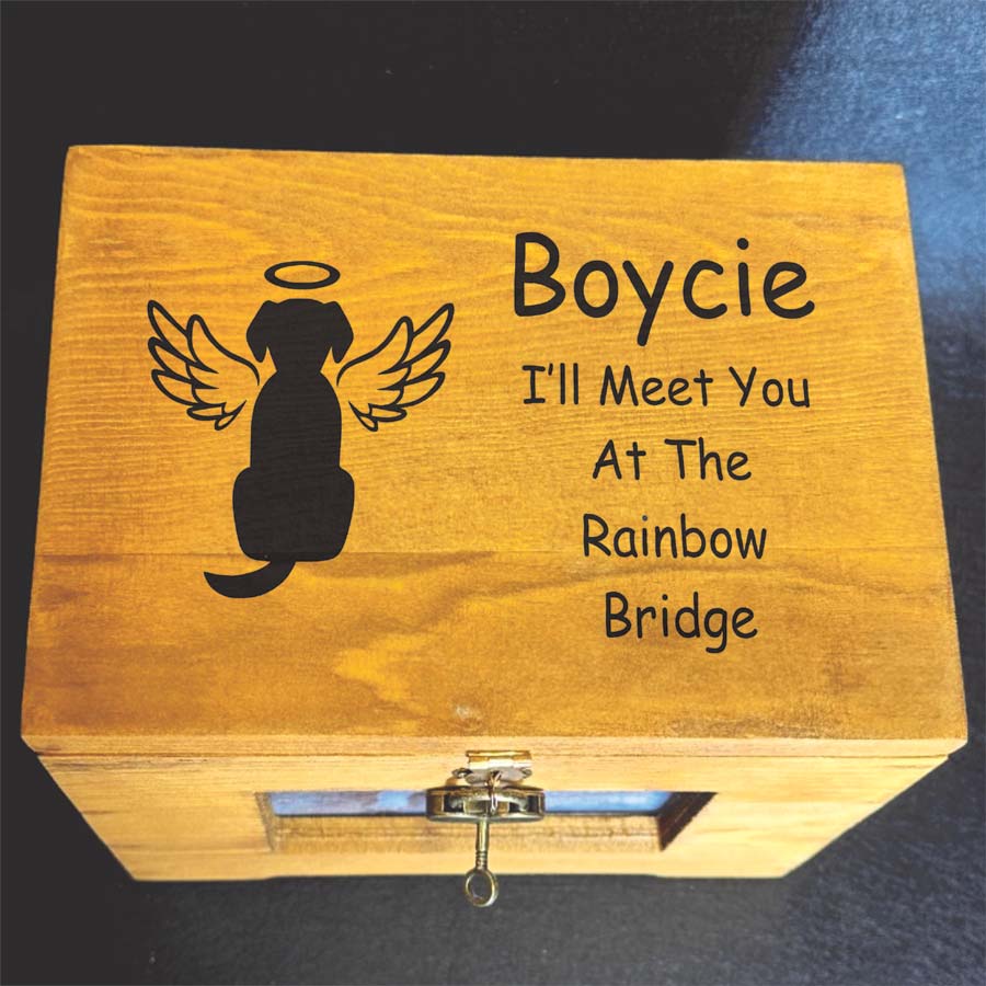 Personalised Pet Memory Keepsake Box Ashes Urn
