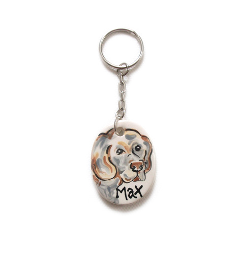 Personalised Dog Keyring or Handbag Charm UK Made