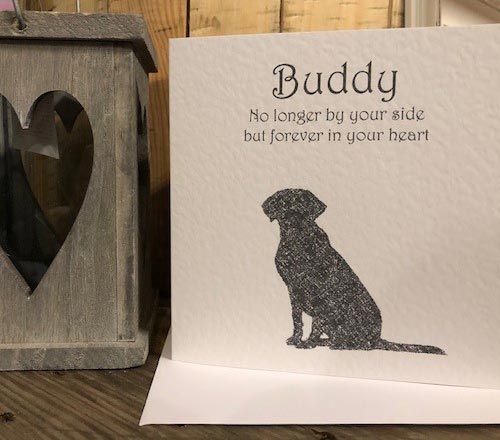 Personalised Pet Paw Sympathy Sympathy Card