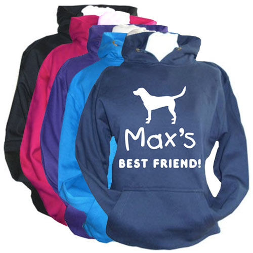 Personalised Dog Slogan 'Best Friend' Hooded Sweatshirt D for Dog