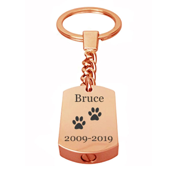 Dog sales urn keychain
