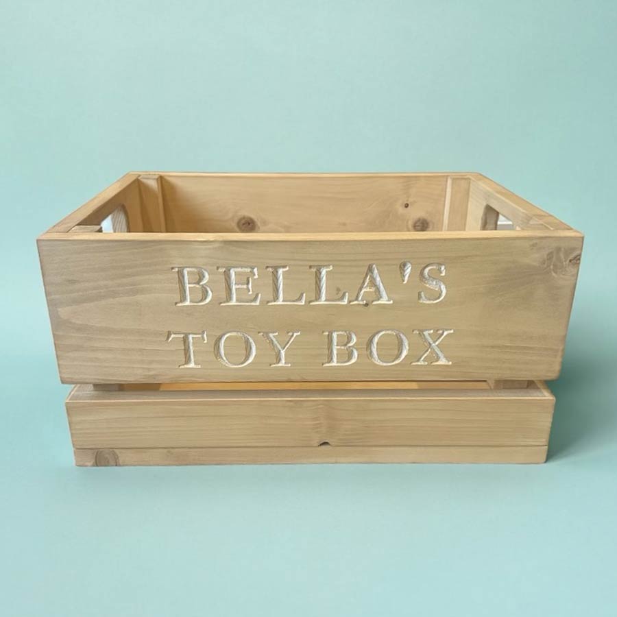 Personalised Wood Dog Toy Box Toy Storage UK